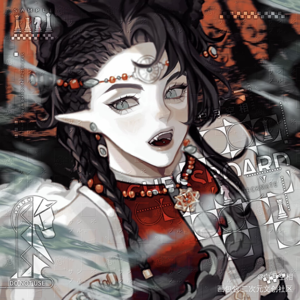 辛芜_厚涂日系头像绘画绘画作品