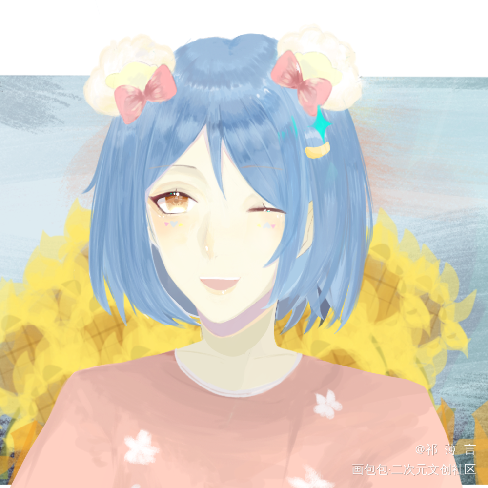 小辉哥_附加遗产温小辉摸鱼页绘画作品
