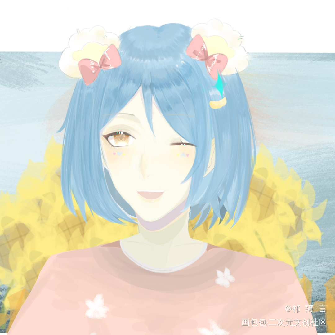 小辉哥_附加遗产温小辉摸鱼页绘画作品