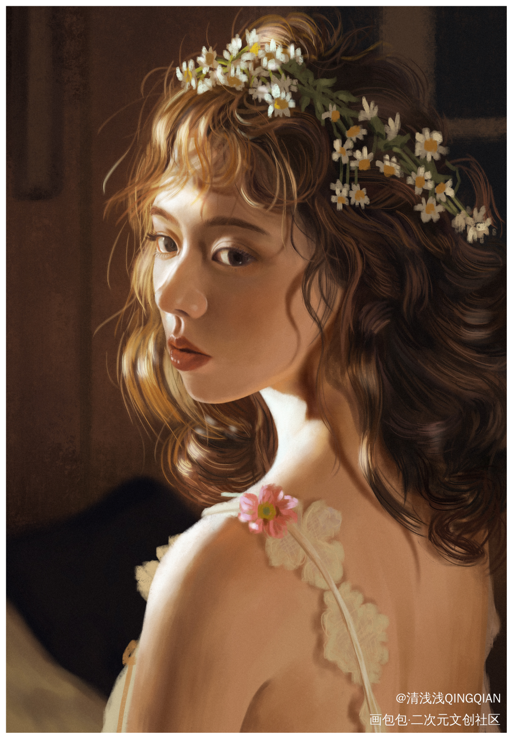 回眸_板绘涂同人procreateipad画画画画板绘插画板绘绘画绘画作品