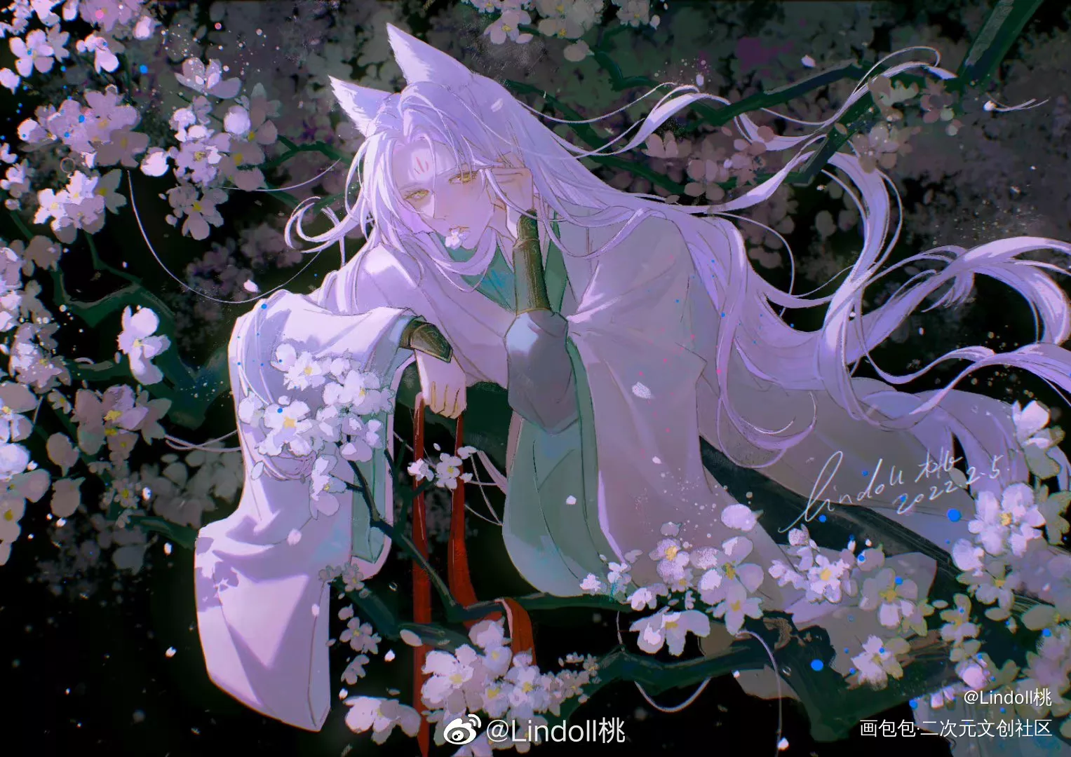 小狐狸_光与夜之恋齐司礼古风插画爱推不推，不推拉倒绘画作品