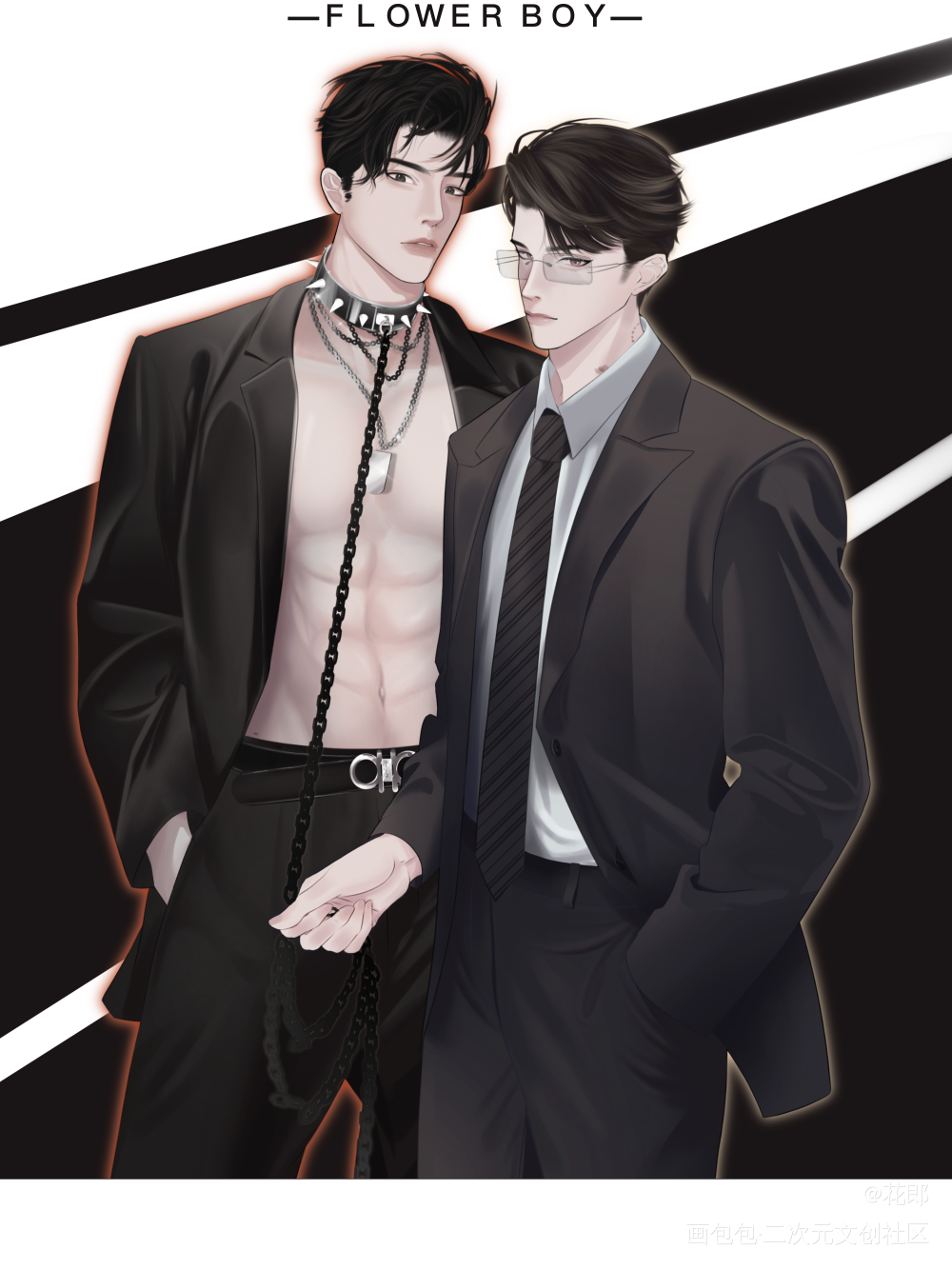 不画了，累了_针锋对决188男团顾青裴原炀绘画绘画作品