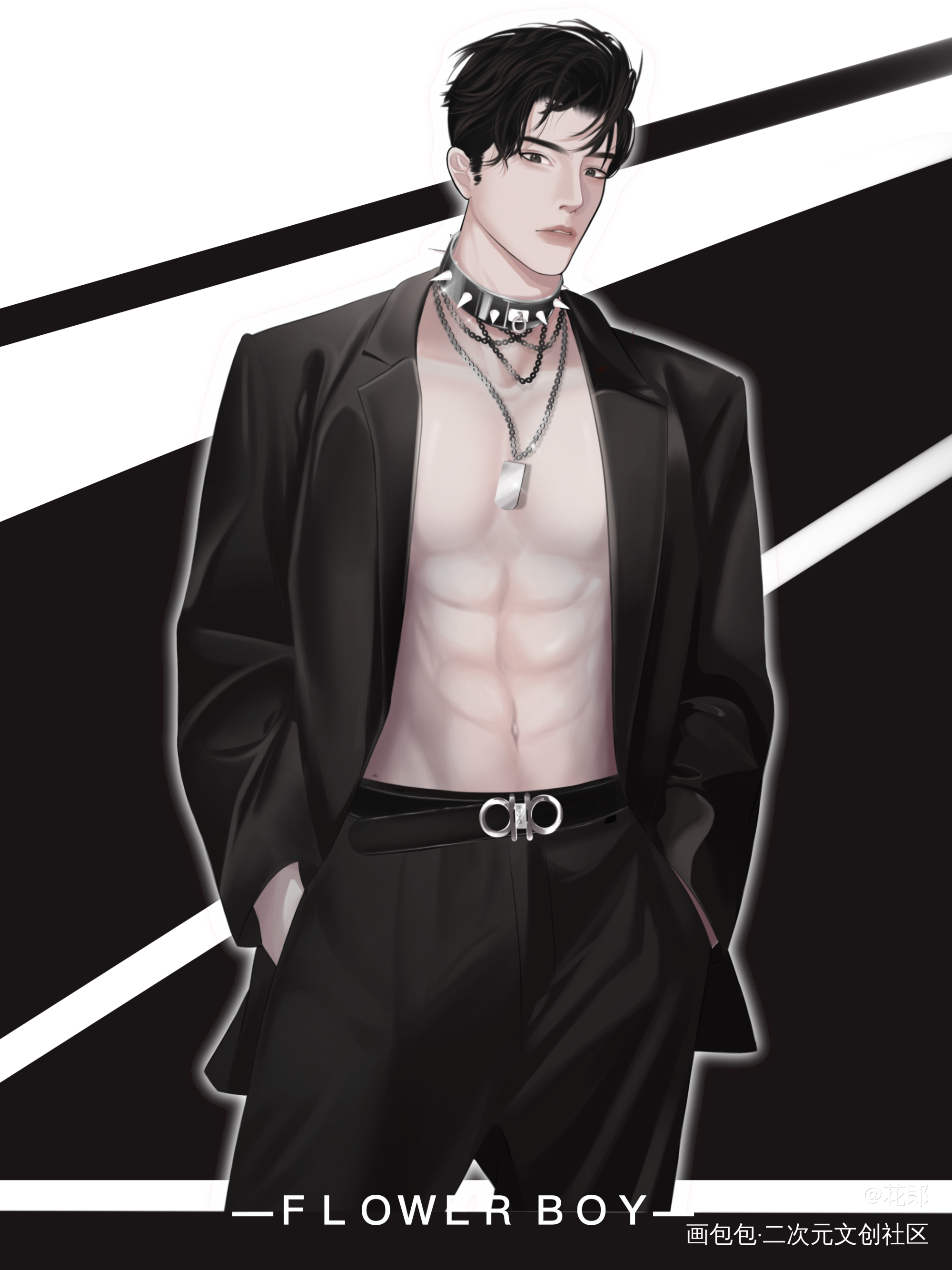 不画了，累了_针锋对决188男团顾青裴原炀绘画绘画作品