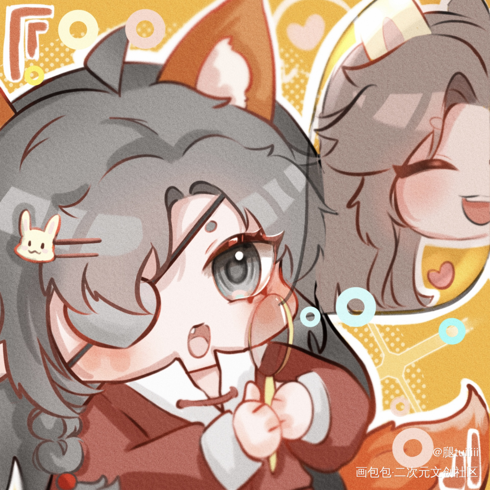 情头3⃣️💕_天官赐福花怜谢怜花城板绘涂头像绘画作品