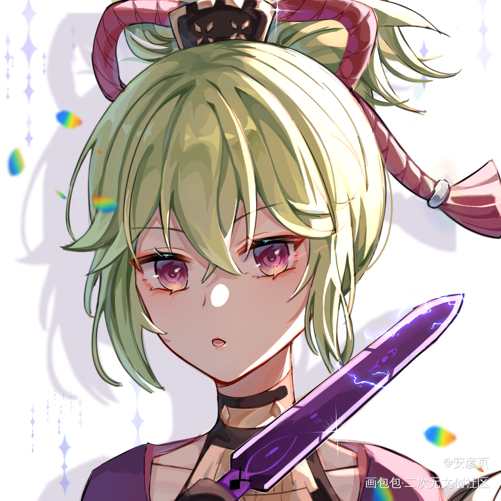 久岐忍_(:з」∠)__原神平涂同人久岐忍新人报道摸鱼绘画绘画作品