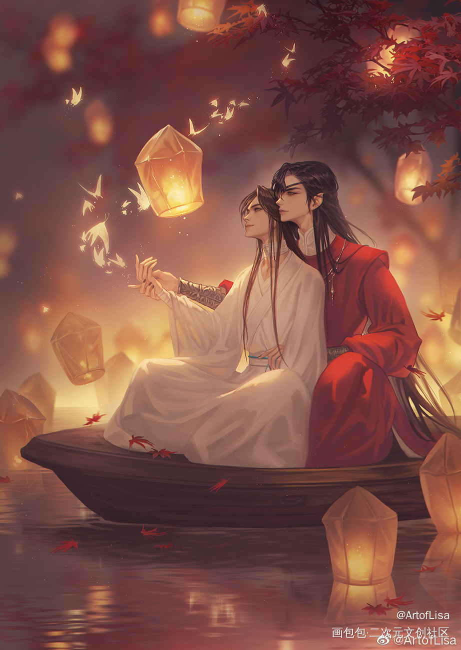 hualian_天官赐福花怜绘画作品