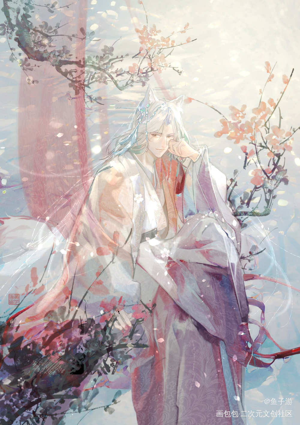 齐司礼·浅夏_光与夜之恋齐司礼插画绘画作品
