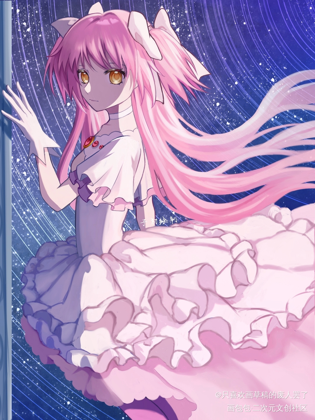 同人-魔法少女小圆_魔法少女小圆日系摸鱼绘画作品
