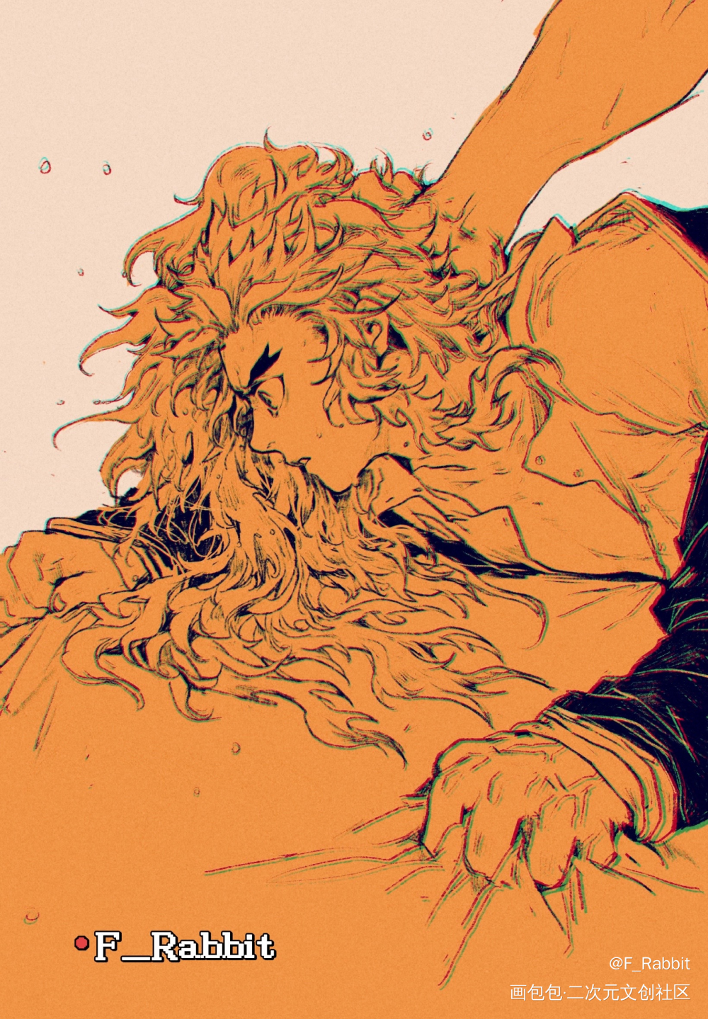 痛_炼狱杏寿郎同人炼右绘画作品