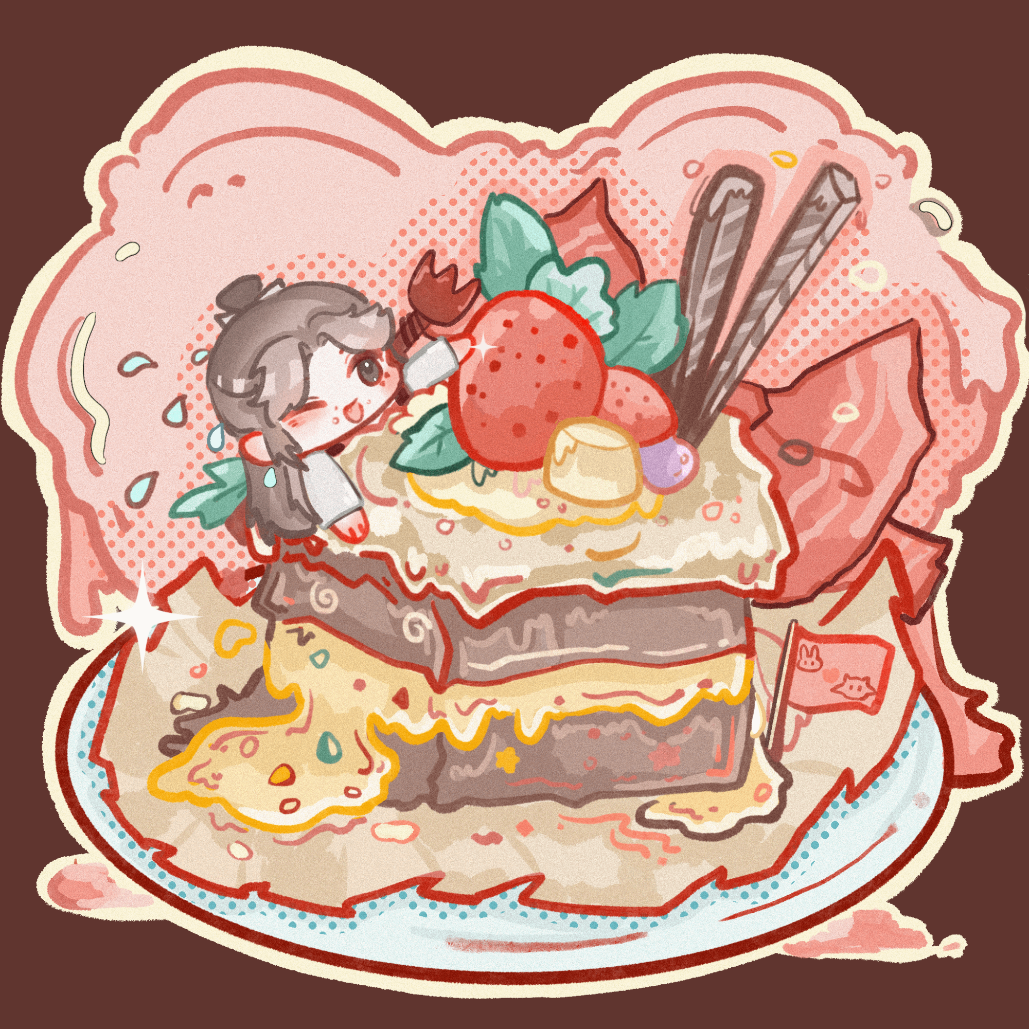 怜怜牌小蛋糕💕_天官赐福花怜谢怜板绘涂头像绘画作品