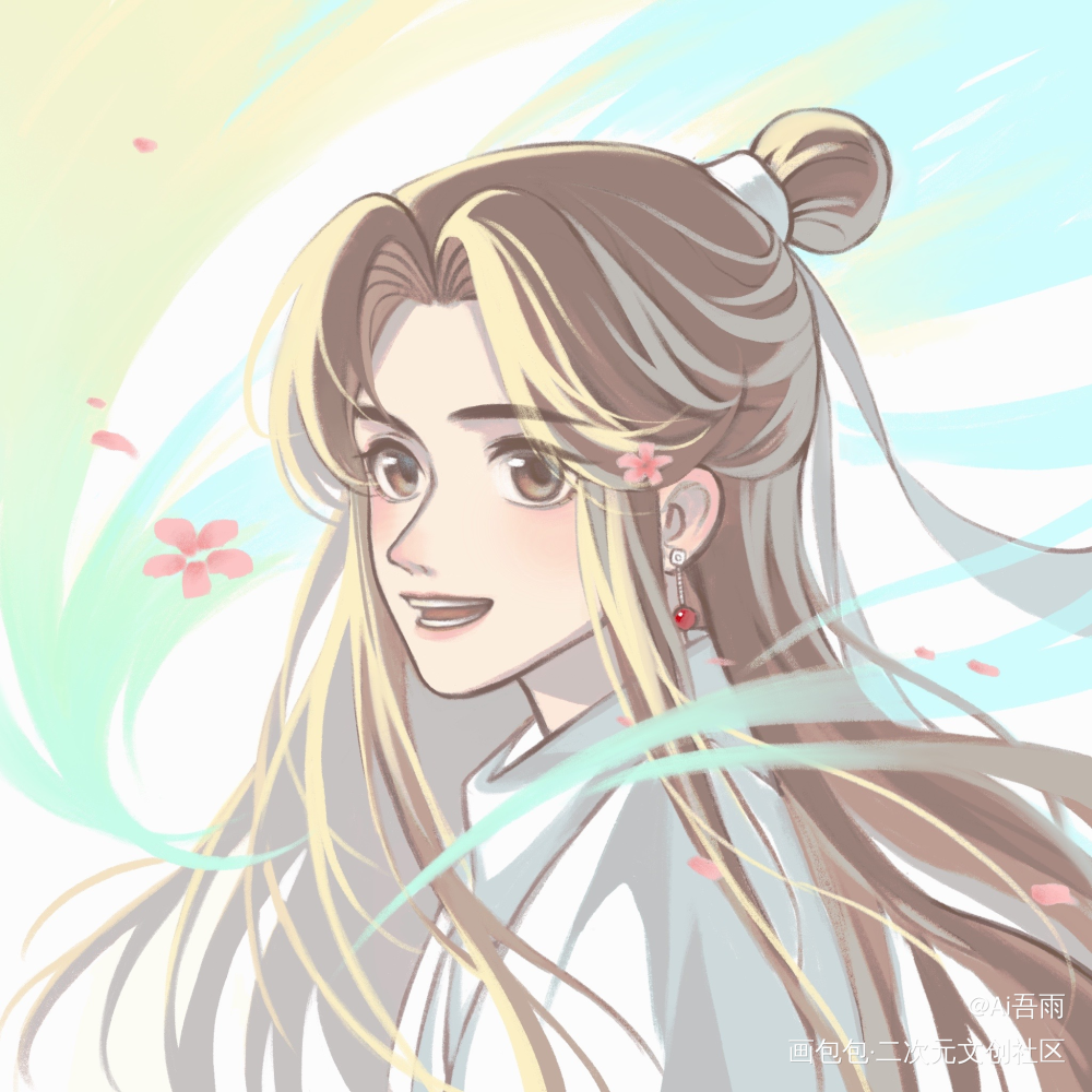 怜怜_天官赐福花怜谢怜绘画作品