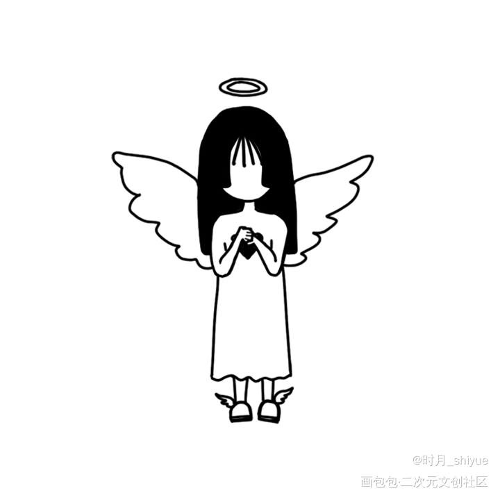 头像心情38_板绘涂黑白简笔头像心情原创绘画作品