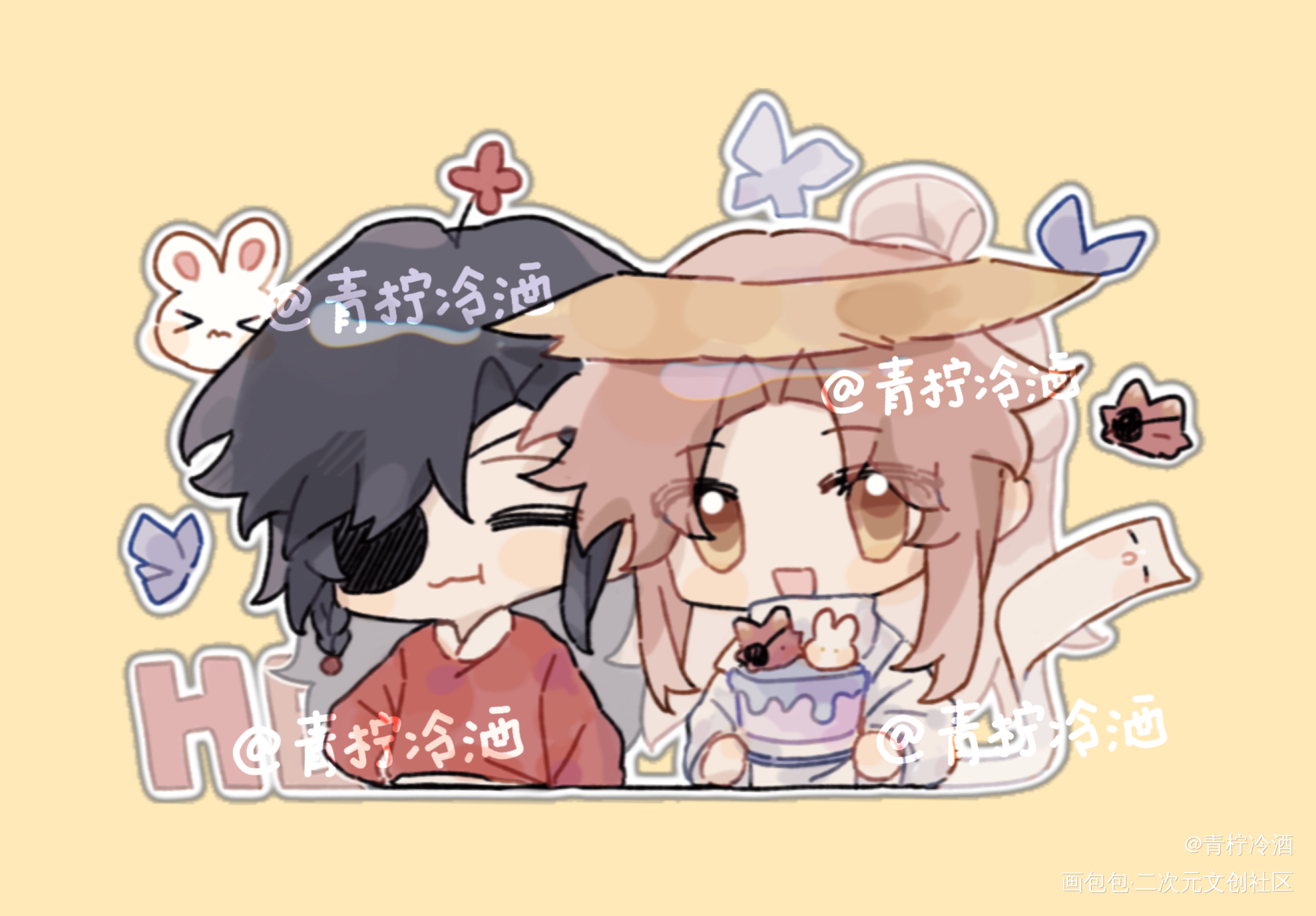 怜宝生日快乐！_天官赐福Q版绘画作品