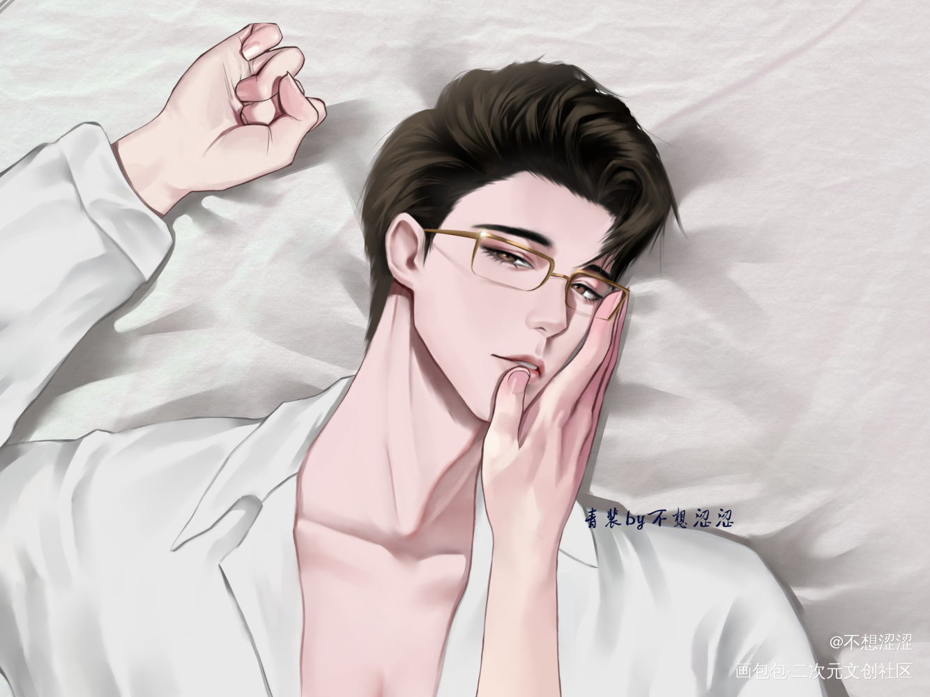 青裴啊_针锋对决188男团顾青裴原炀绘画作品