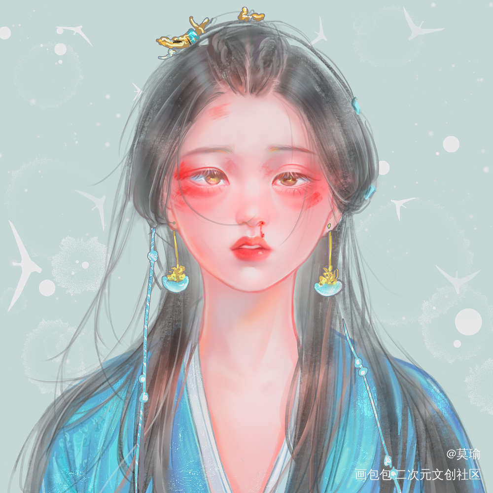 麻麻，我打架回来了！_程少商赵露思古风人物古风头像星汉灿烂画师约稿头像约稿约稿绘画绘画作品