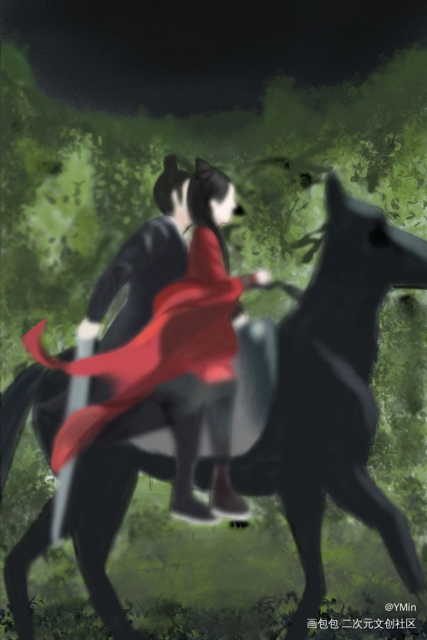 假装算画了_板绘涂摸鱼页伪厚涂平涂绘画作品
