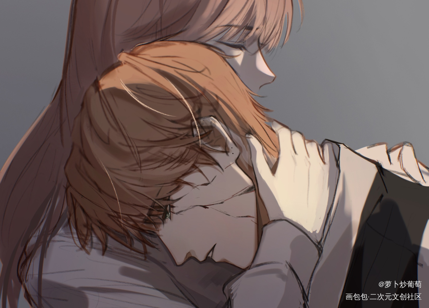摸摸我..._光与夜之恋夏鸣星绘画作品