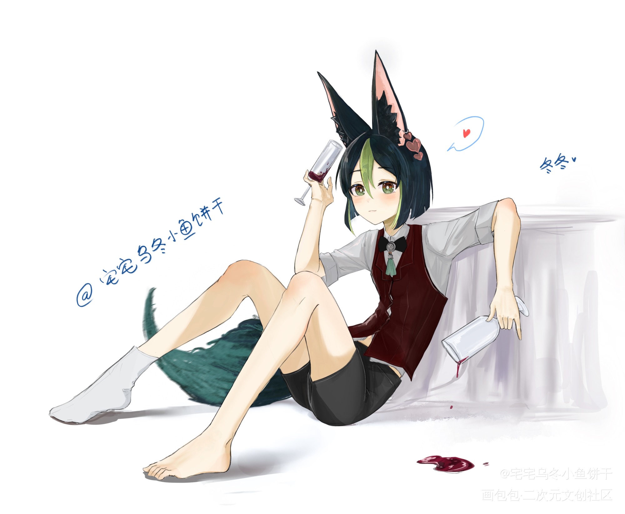 提纳里的🐟2.0_原神彩色漫画板绘涂求点评我要上首推插画同人提纳里绘画作品