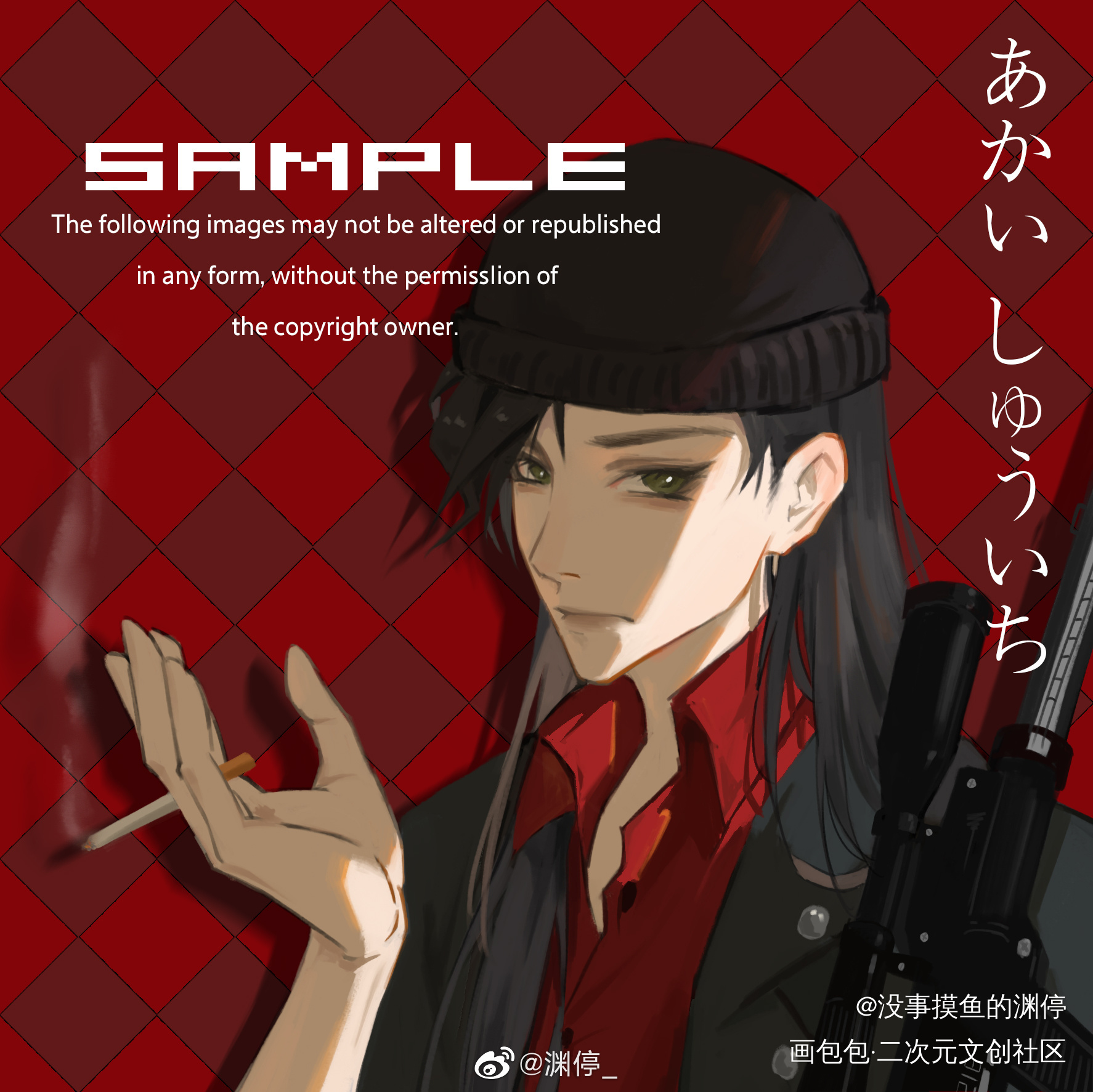发发稿子_平涂头像oc绘画作品
