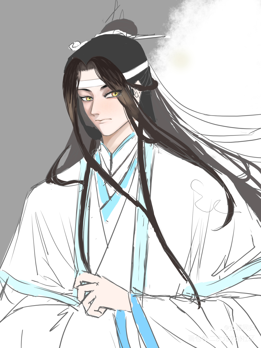忘羡_魔道祖师忘羡板绘涂绘画作品