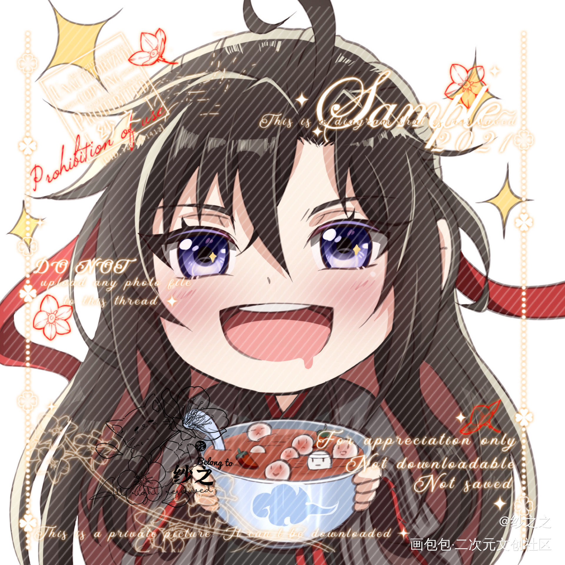 魔道-忘羡-（112）_魔道祖师忘羡蓝忘机魏无羡Q版头像同人绘画作品