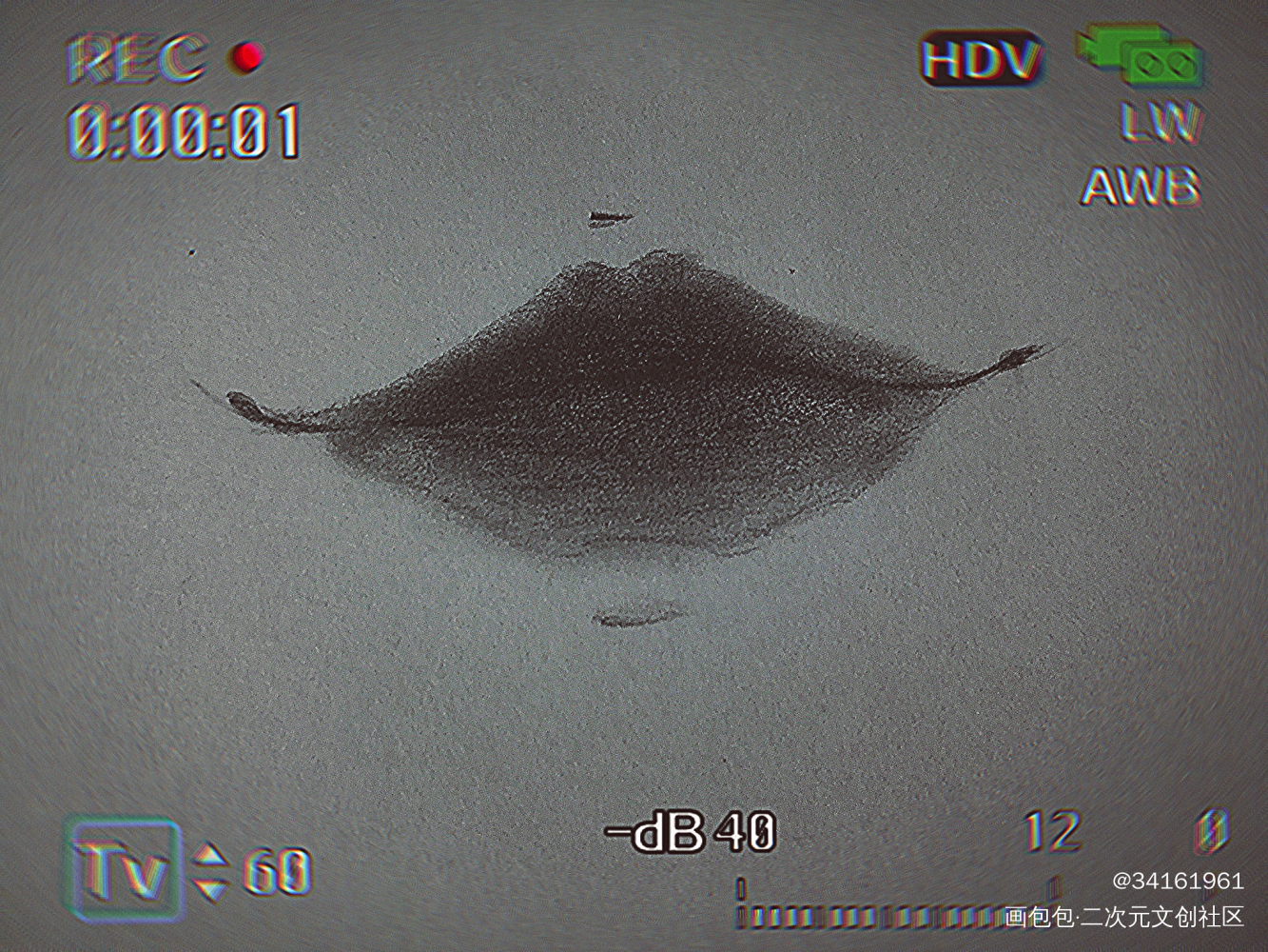 无标题_铅笔黑白简笔摸鱼页绘画作品