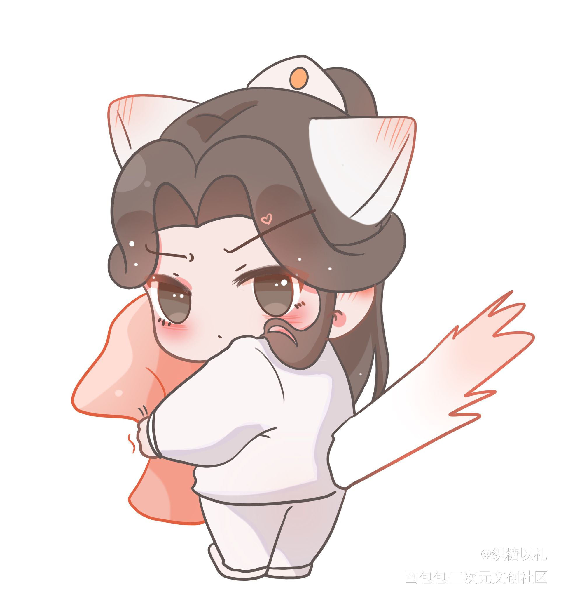 哼_二哈和他的白猫师尊楚晚宁Q版绘画作品