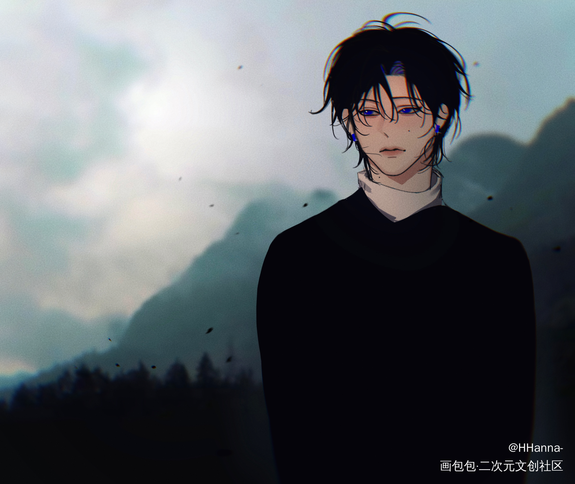 江与_摸鱼自设oc绘画作品