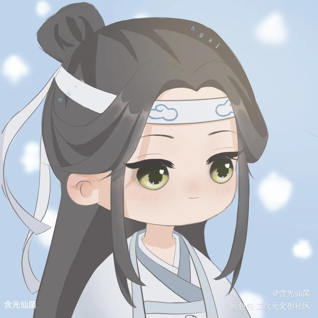 叽宝_魔道祖师忘羡蓝忘机约稿绘画作品
