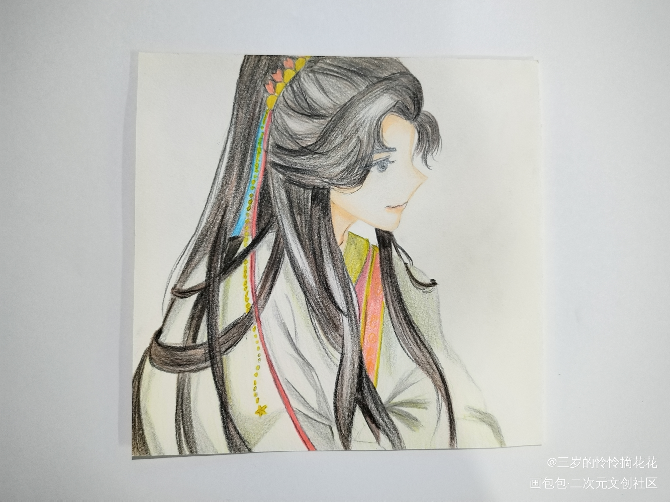 太子殿下_天官赐福谢怜手绘绘画作品