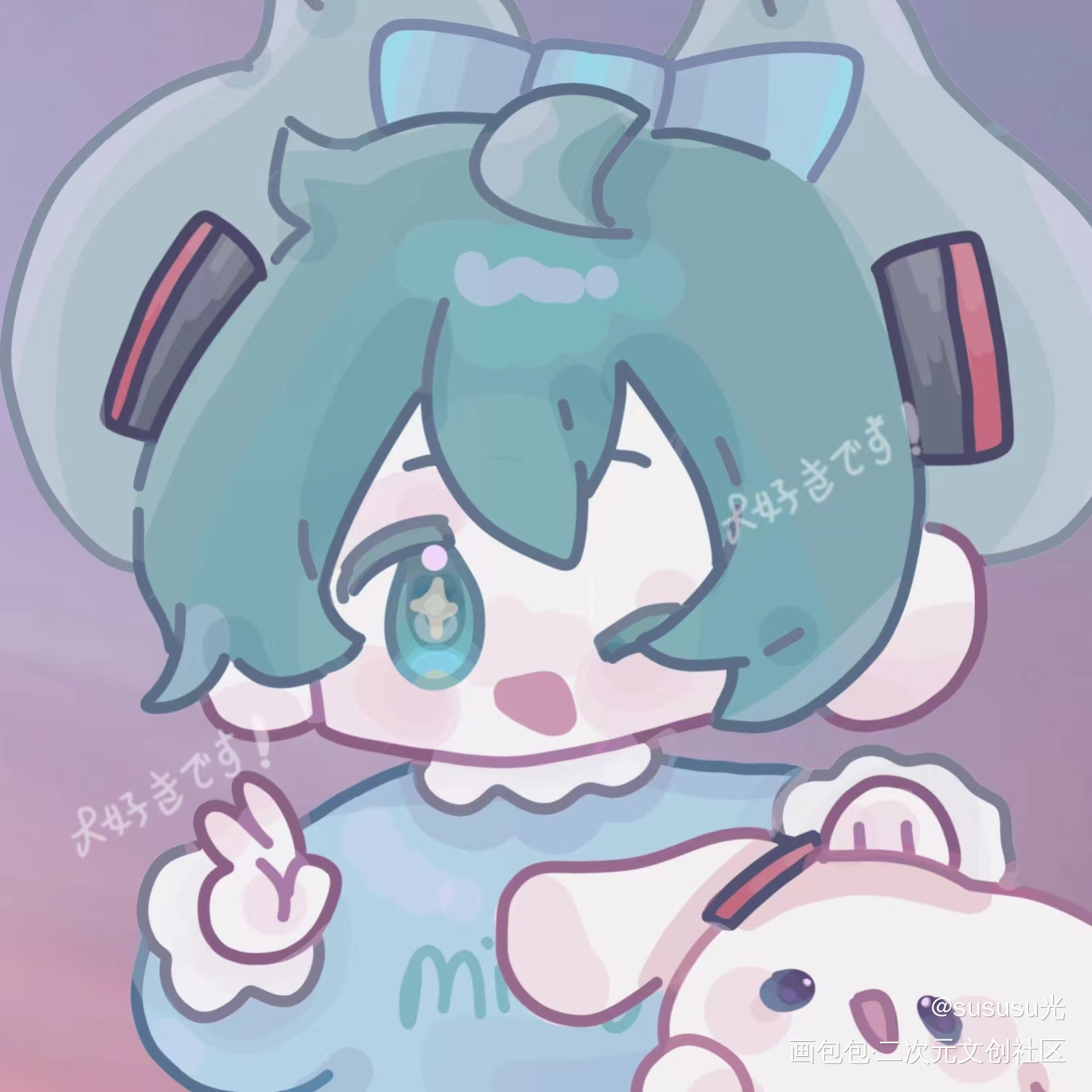 初音未来同人_初音未来朋友的画绘画作品