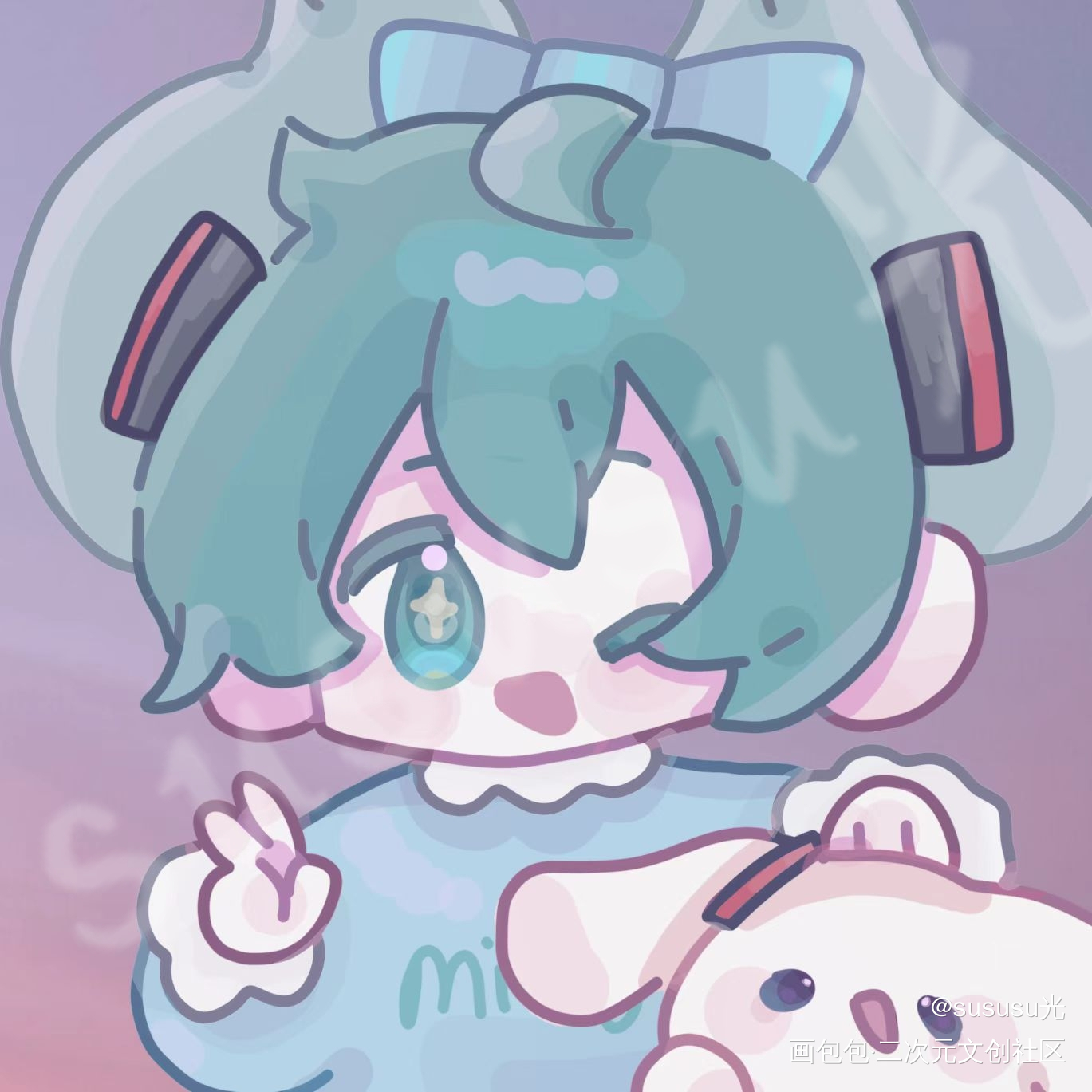 初音未来同人_初音未来朋友的画绘画作品