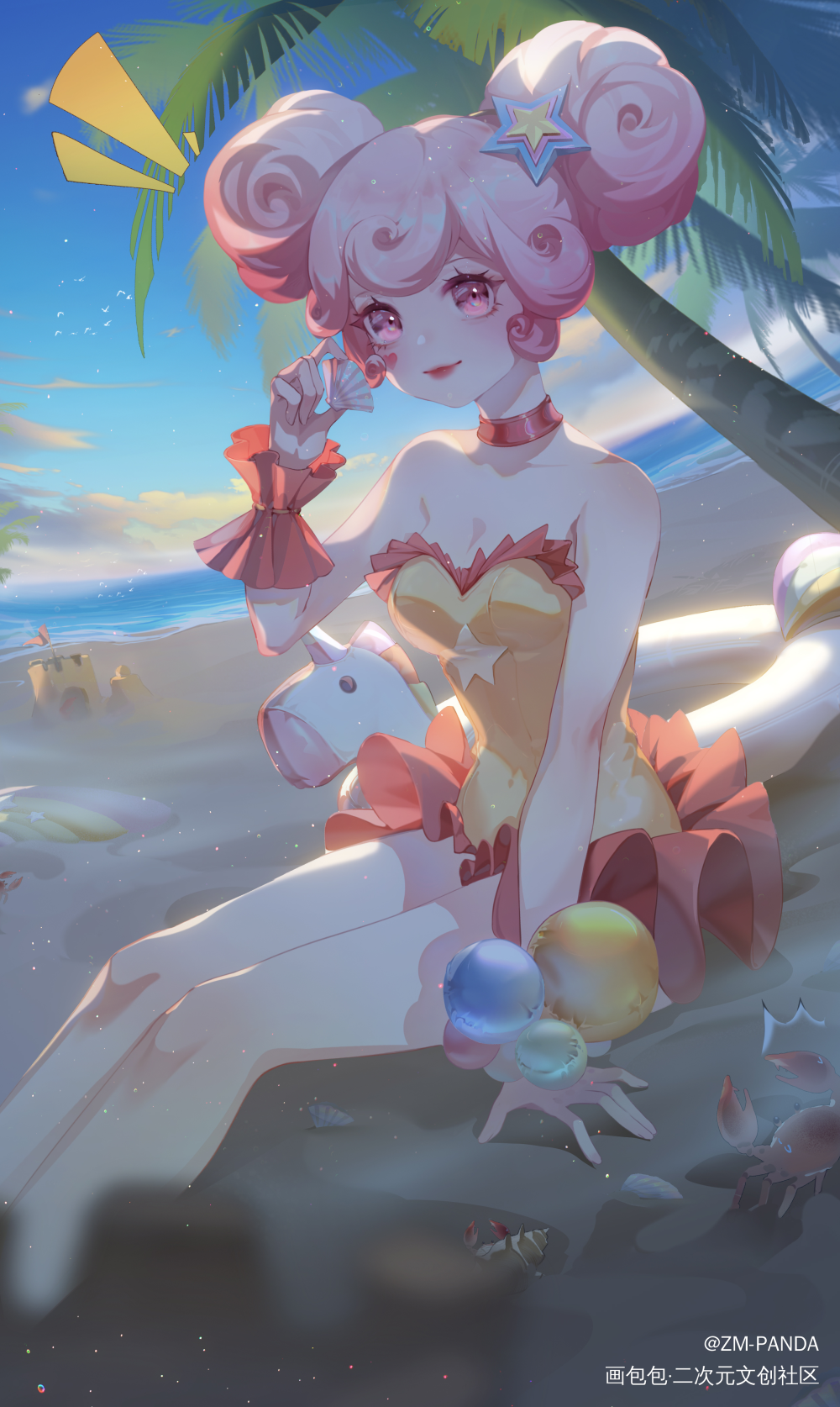 早晨的乔妹～_王者荣耀小乔头像同人壁纸绘画绘画作品