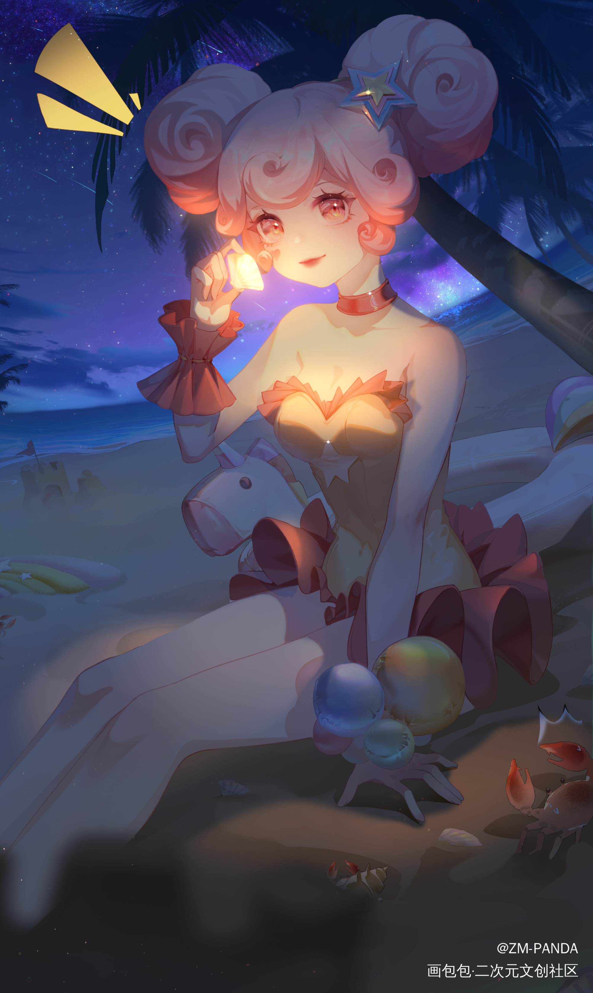 夜晚小乔～_王者荣耀小乔头像同人王者荣耀小乔壁纸绘画绘画作品