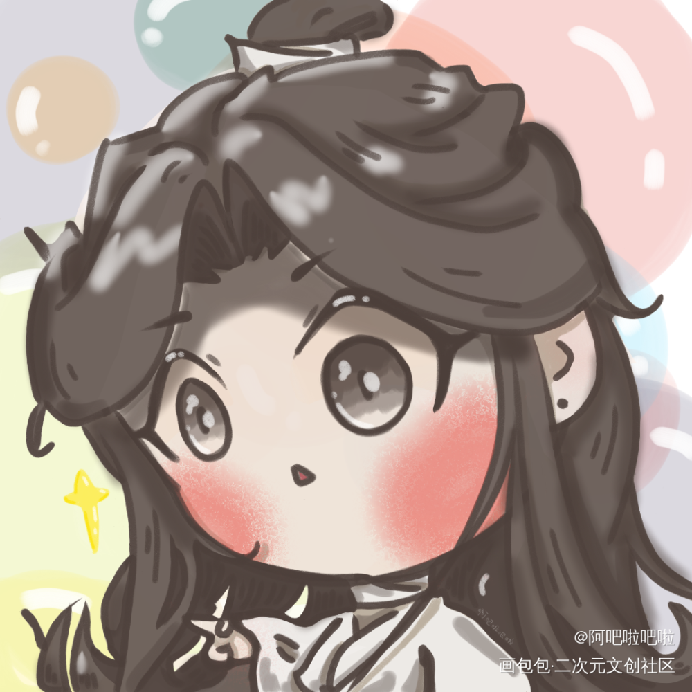 浅摸一个怜_天官赐福谢怜Q版绘画作品
