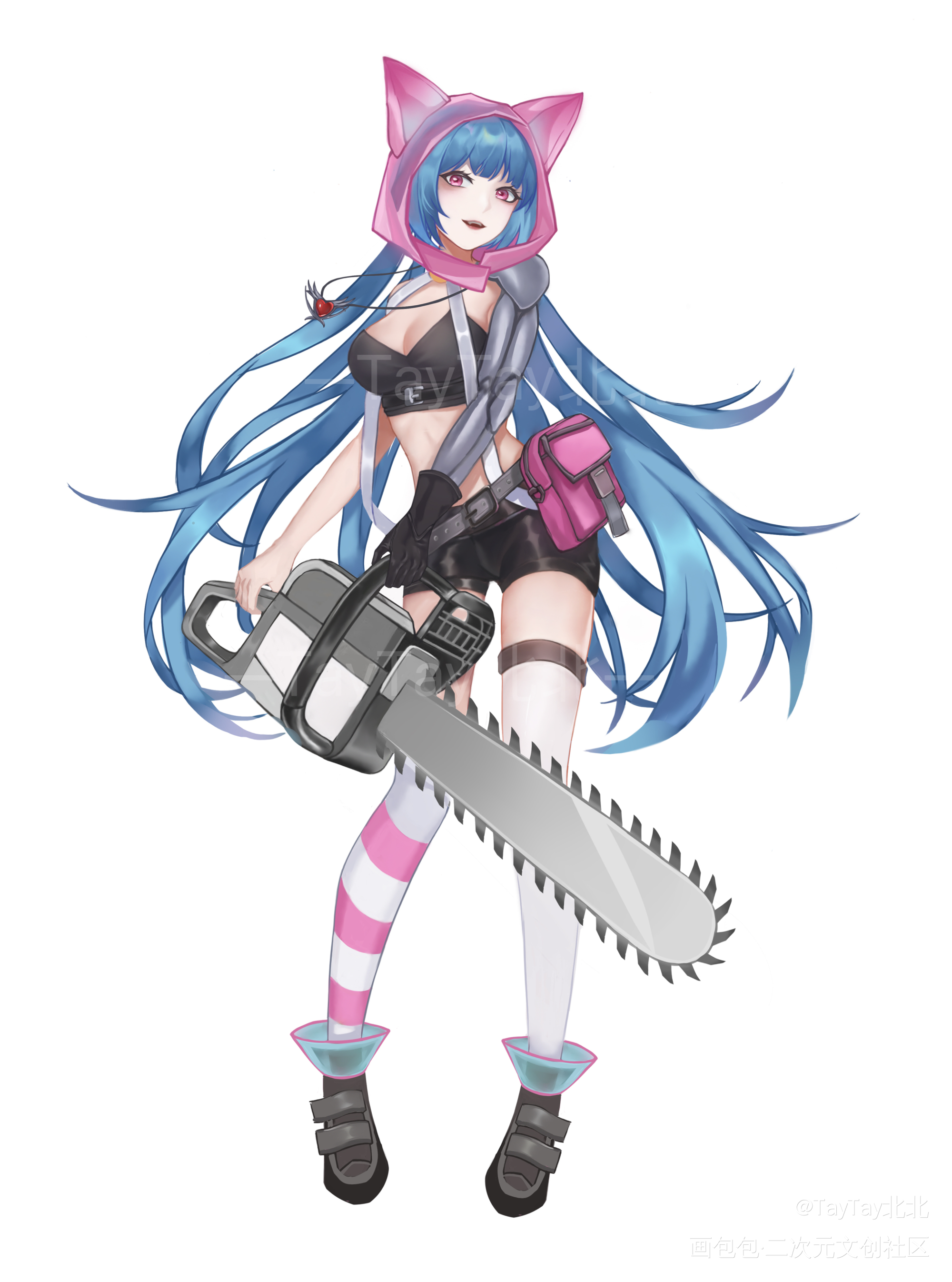 电锯电锯_出设服装设计人设约稿oc绘画作品