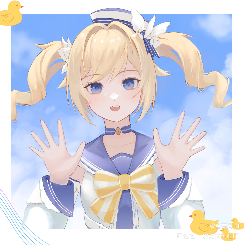 芭芭拉冲鸭！_原神头像同人绘画绘画作品