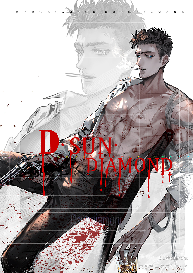 唐二打_我在惊悚游戏里封神插画同人唐二打D桑diamond游乐园绘画作品
