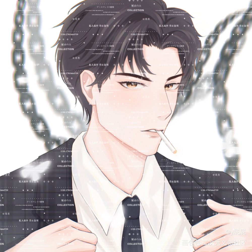 黑道老大简哥和忠诚保镖玉_188男团李简绘画作品