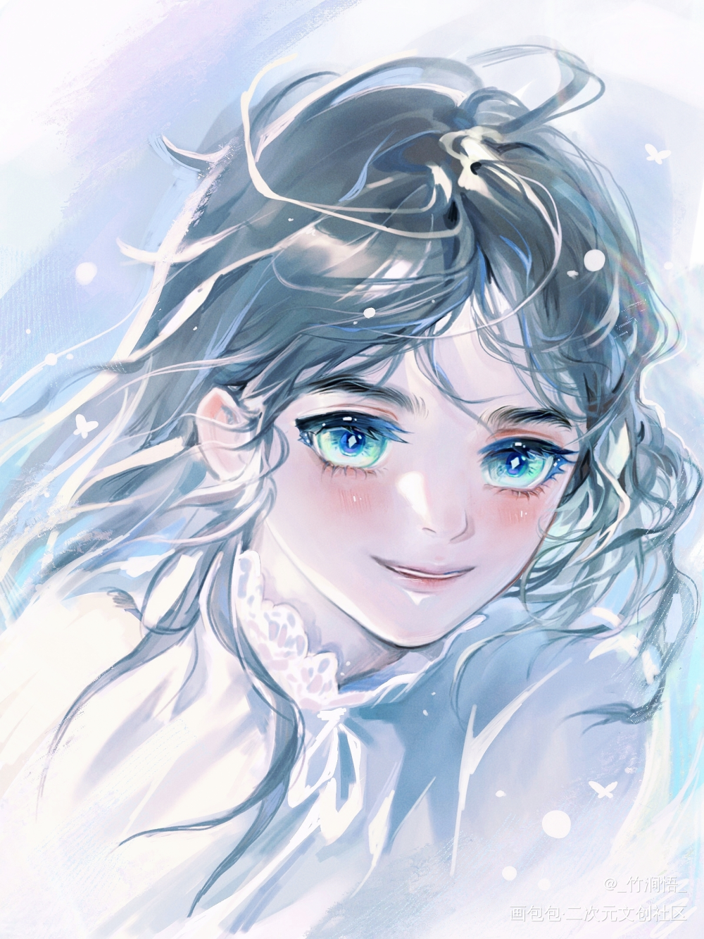画点凉快的小画。_原创oc绘画作品