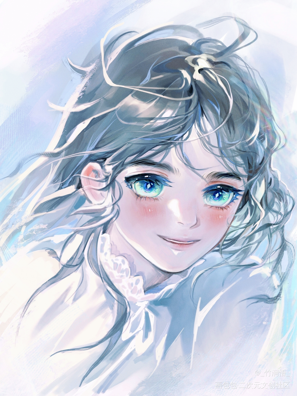 画点凉快的小画。_原创oc绘画作品