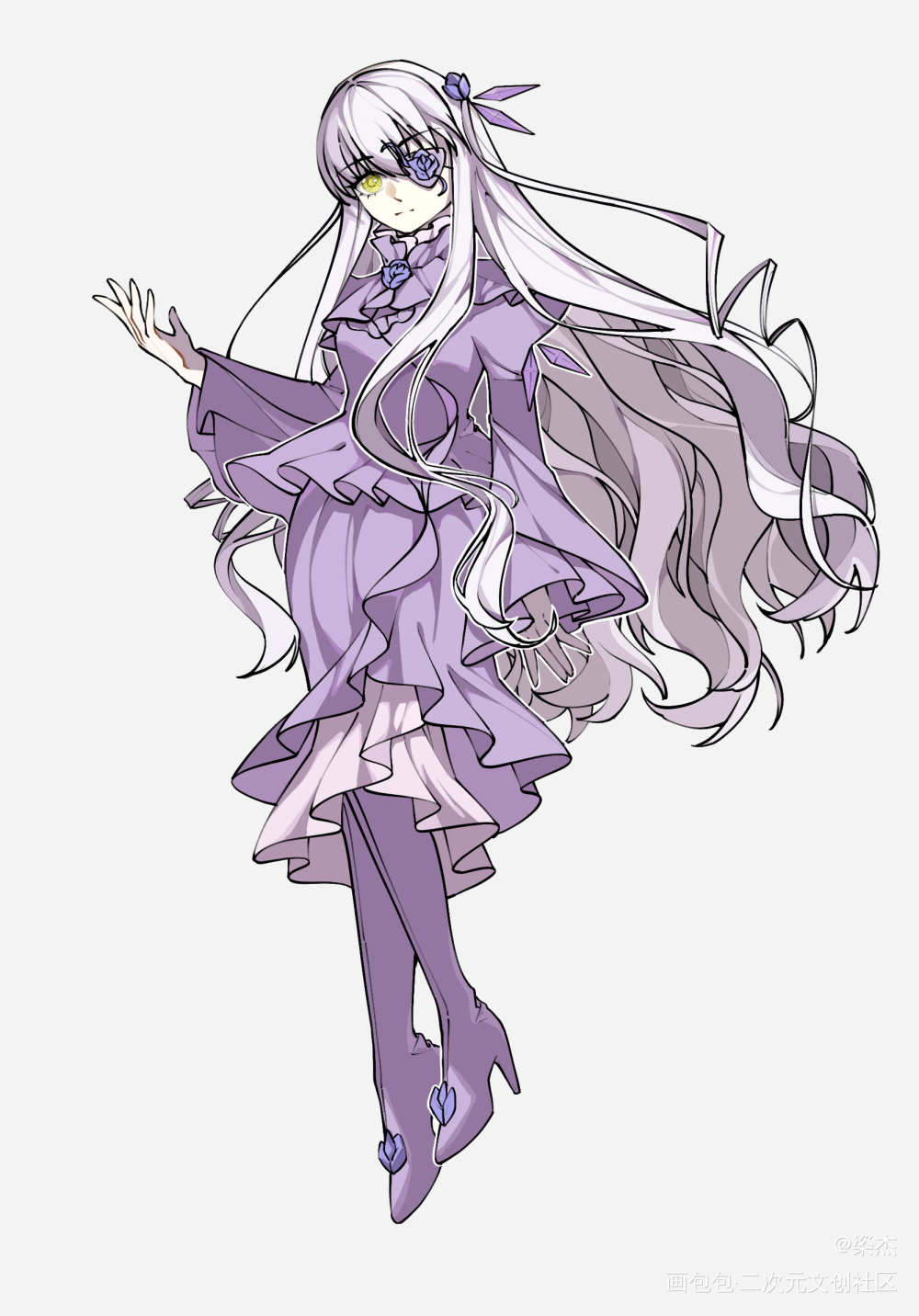 蔷薇水晶_蔷薇少女立绘同人蔷薇水晶绘画绘画作品