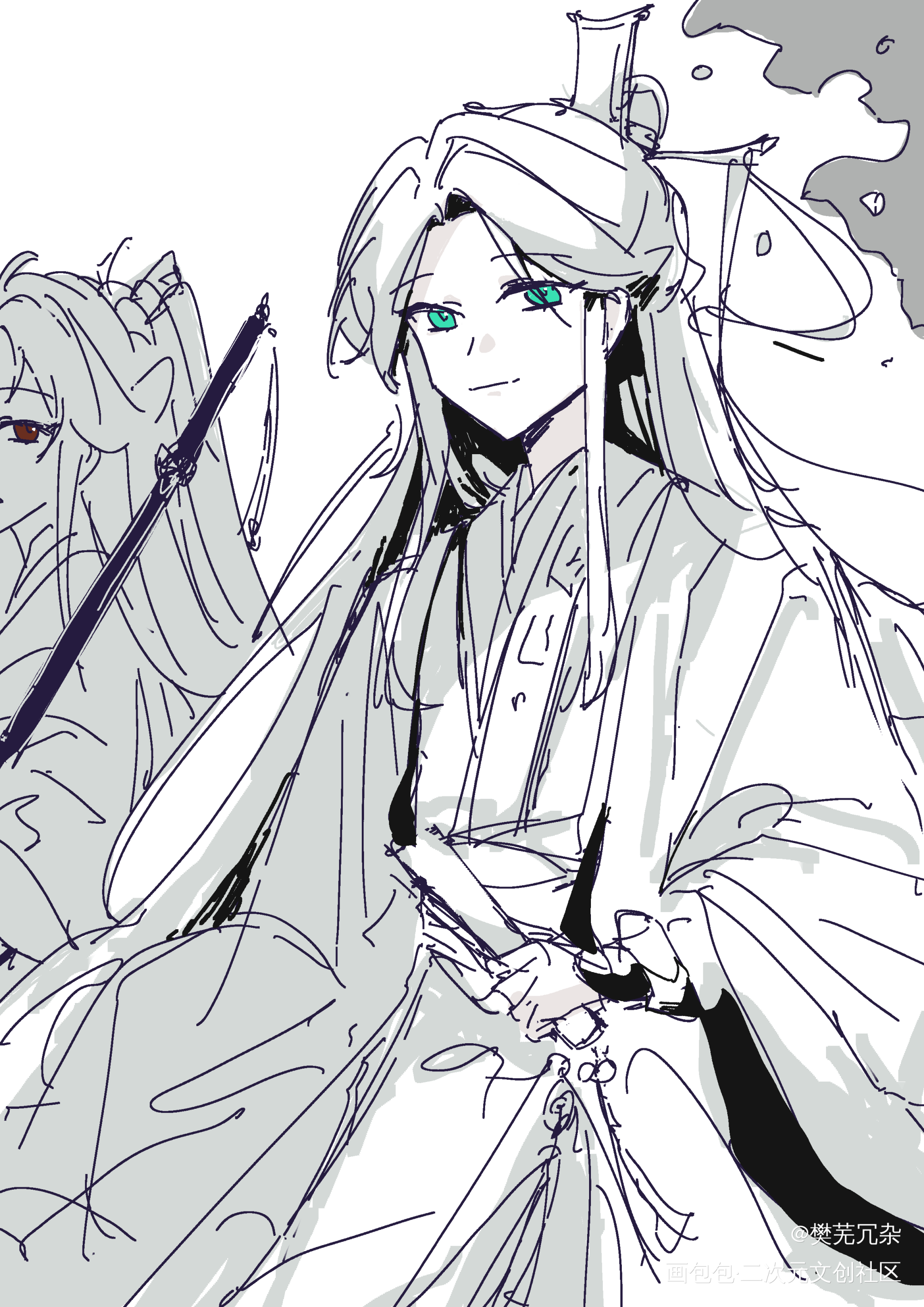 _人渣反派自救系统冰秋绘画作品