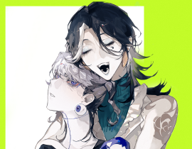 美女贴贴_绘画作品