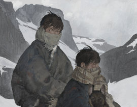 风雪旅人_绘画作品