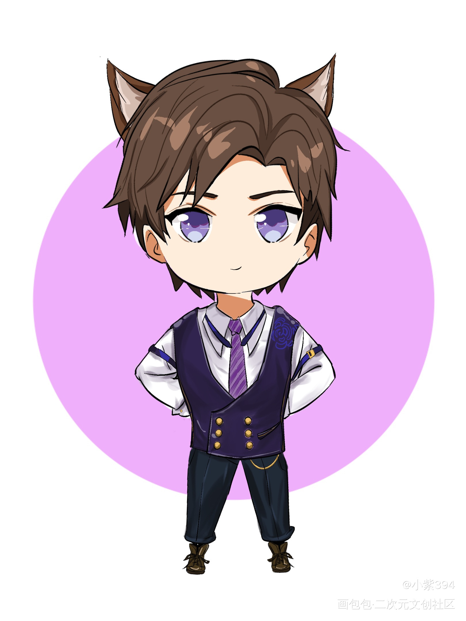 猫之宿约者_乙游男主反差萌猫之宿约者绘画作品