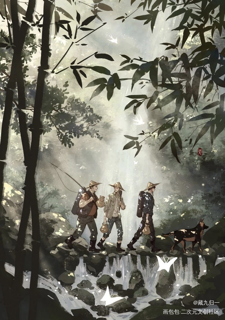 雨村养老日常——今晚吃鱼_盗墓笔记绘画作品