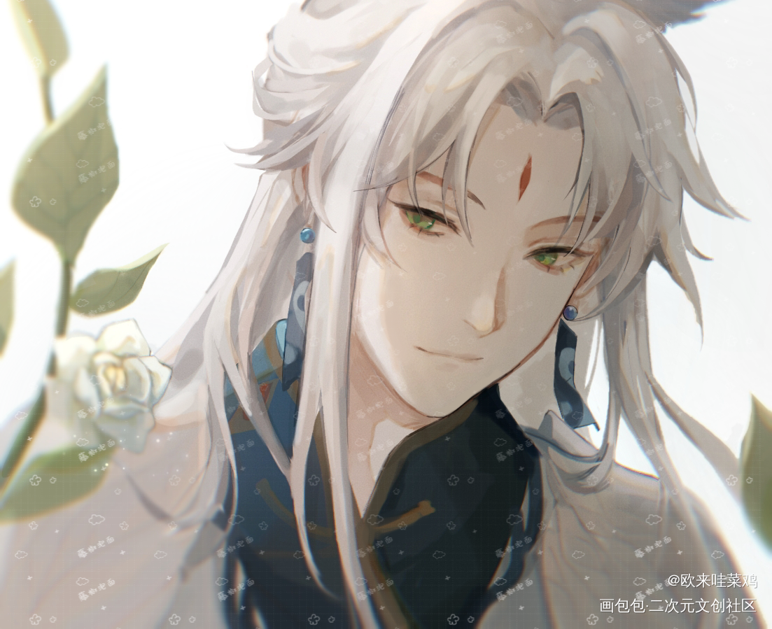 稿子_古风平涂二创绘画作品