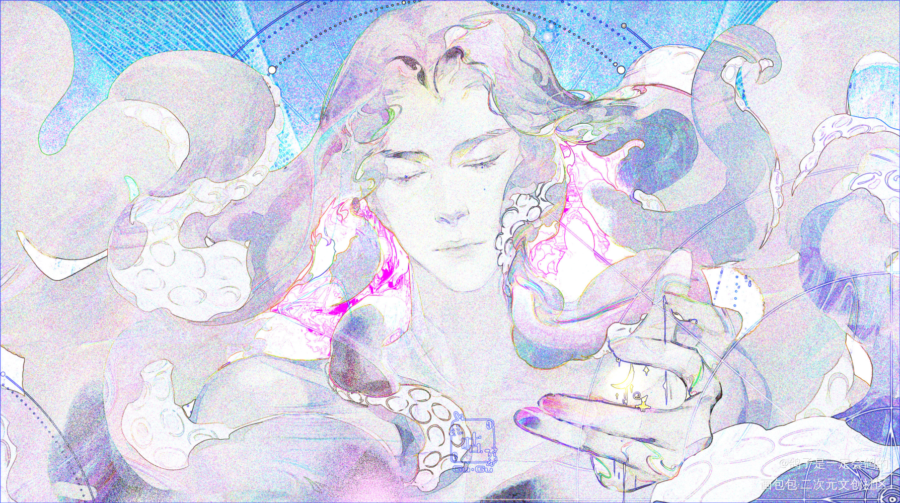 继续一个oc的堆图_板绘涂厚涂oc绘画作品