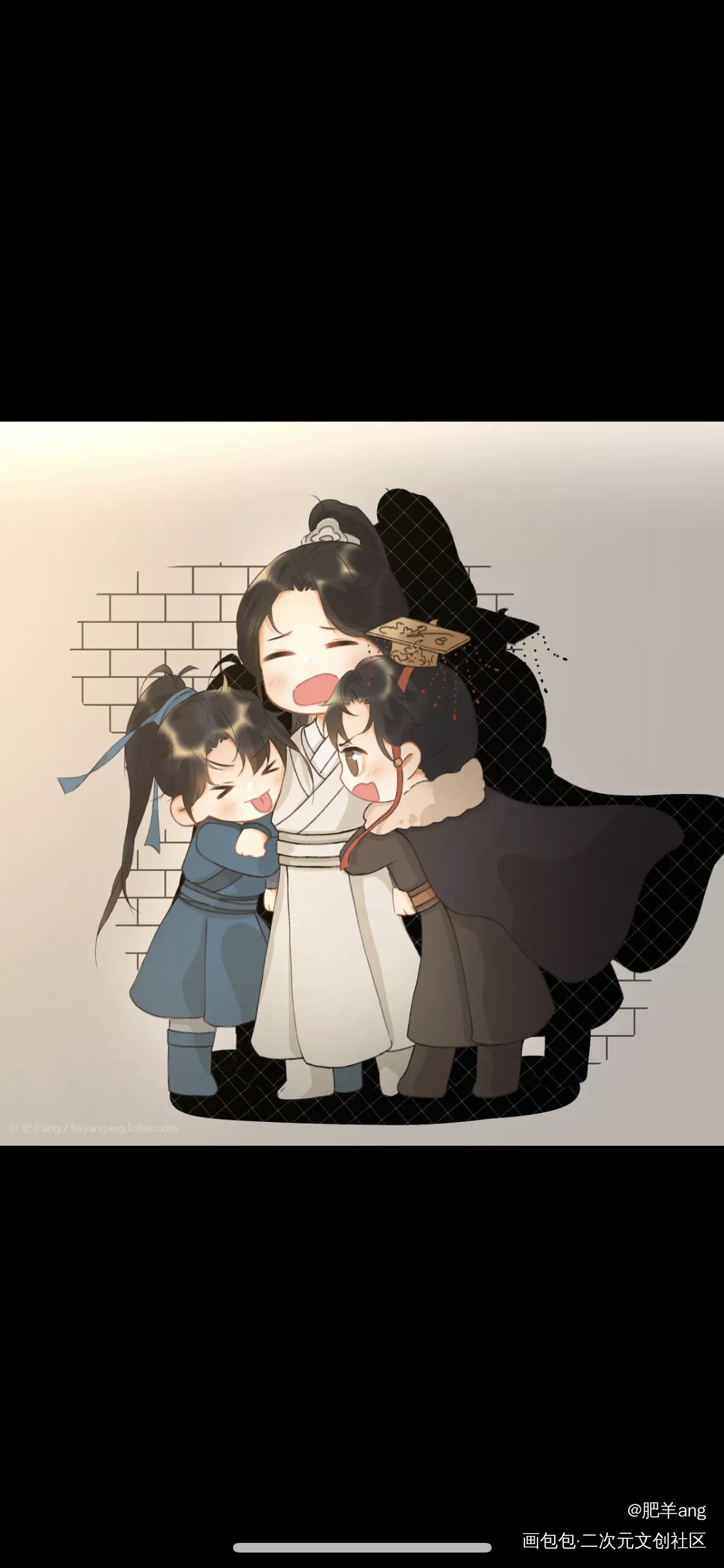 开授权用_二哈和他的白猫师尊燃晚Q版绘画作品